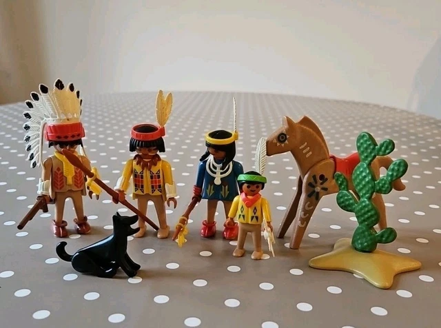 PLAYMOBIL 3395 3396 Jefe y Familia Nativos Americanos EUR 17,22