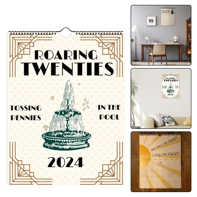2024 ROARING TWENTIES Calendar 12 Month Wall Hanging Calendar £8.52 -  PicClick UK