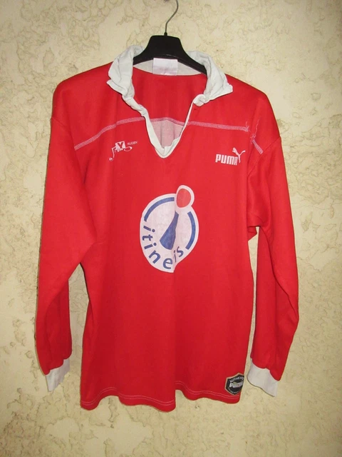 Maillot rugby FC AUCH vintage porté n°11 coton ancien
