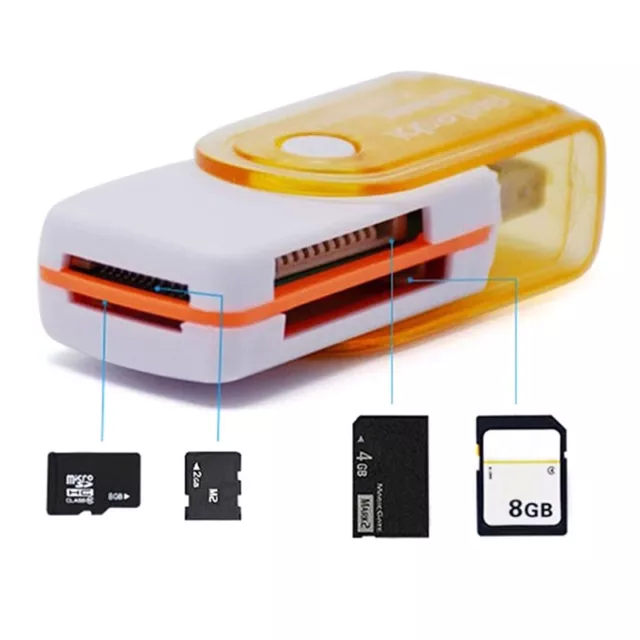 Useful 4 in 1 USB Memory Card Reader For MS MS-PRO TF Micro S D High Speed J H5