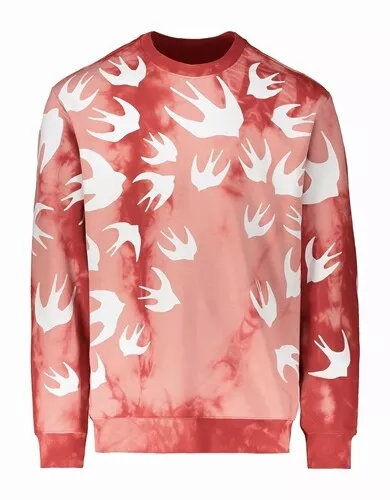 Mcq Alexander Mc Queen  Tie-Dye Swallows Sweatshirt -Red