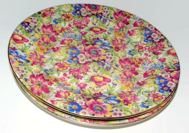 Royal Winton Grimwades Chintz SUNSHINE Salad Plate Set of Three