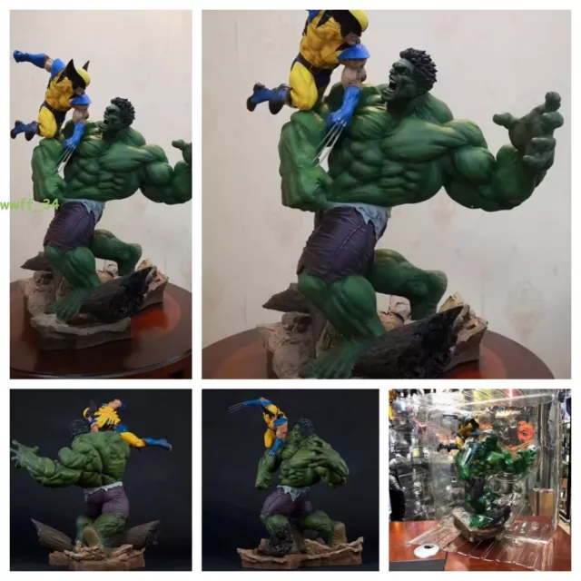HOT US！！ MARVEL Hulk VS. Wolverine 13'' PVC Figure Statue Model Toys ...