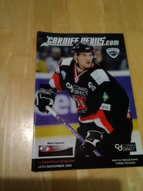 2008/09 CARDIFF DEVILS v SHEFFIELD STEELERS  ICE HOCKEY