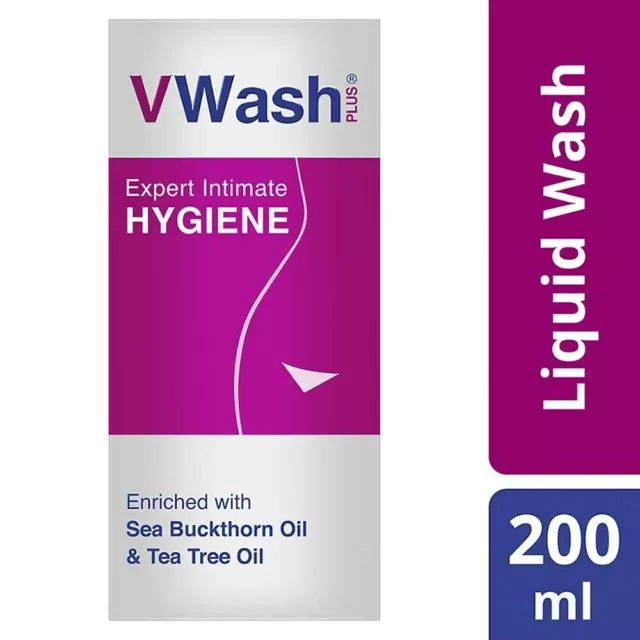 VWash Plus Expert Higiene Íntima, Jabón Líquido Previene la Sequedad 200ml