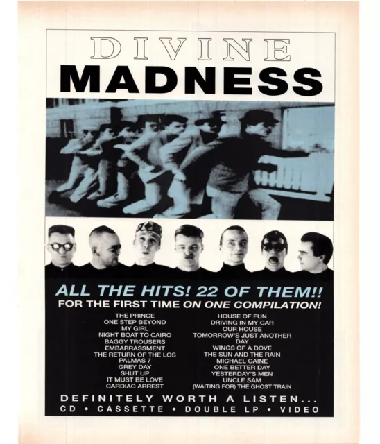 Framed Magazine Single/Album Advert 11X9" Madness