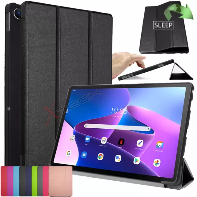 For Lenovo Tab M10 Plus Gen 3 10.6" TB125 TB128 Leather SMART Stand CASE Cover