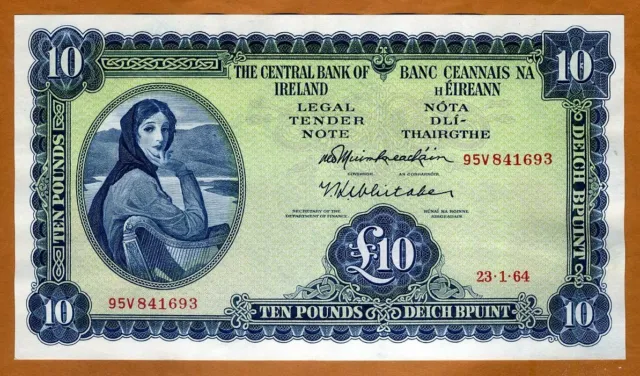 Ireland Republic, 10 pounds, 1964, P-66 (66a), aUNC