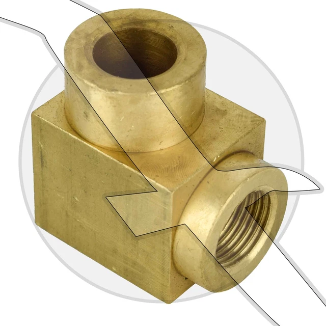 Volvo Penta & OMC Cobra Dip Stick Tube Oil Pan Brass Fitting 3855722