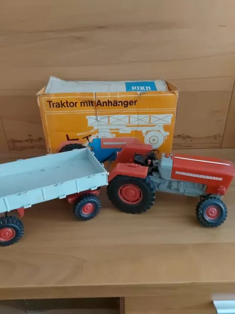 DDR Spielzeug Anker / Piko Traktor & Anhänger Elektro Antrieb OVP Rarität Basler