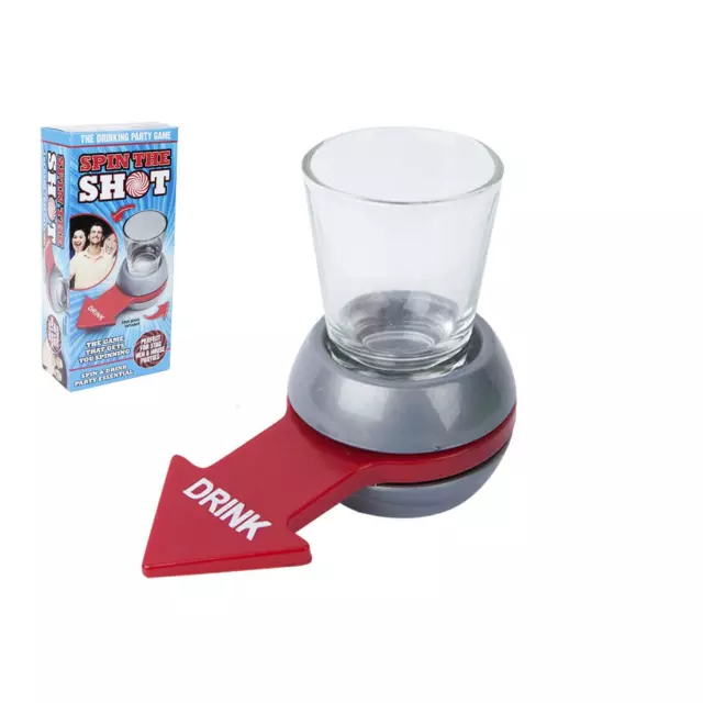 Spin The Shot Spinner Fun Adult Drinking Game After Dinner Party Glass INCLUDED