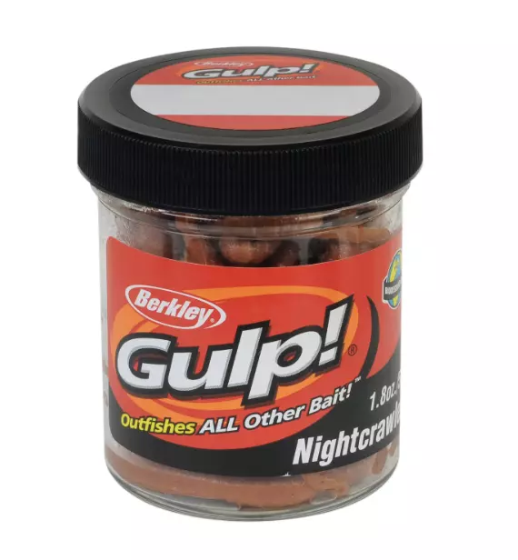 Berkley Gulp! Extruded Nightcrawlers, Soft Fish Bait Worms, 1.8 Oz Jar