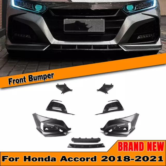 YOFER Front Bumper Surround Molding Trim Cover For Honda Accord 10th 18-21 Gray