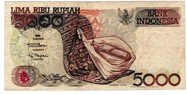 1992/2000 INDONESIA 5000 RUPIAH NOTE - p130i VF $0.99 - PicClick CA