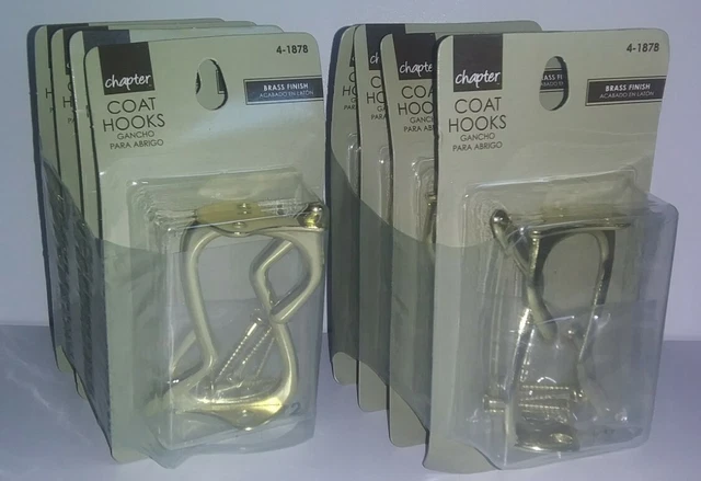 NEW Chapter Brass Finish Coat Hooks Lot of 16 : 4-1878