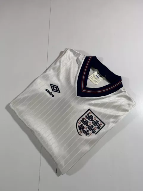 Authentic Umbro England 1986 Home Shirt. Size Small Boys