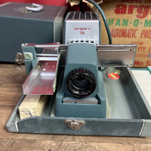 ARGUS 300 35MM Film Slide Projector Vintage by Hanimex & Original Box