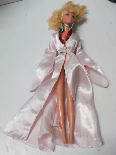 Vintage Barbie In Pink Satin Robe - Twist + Turn