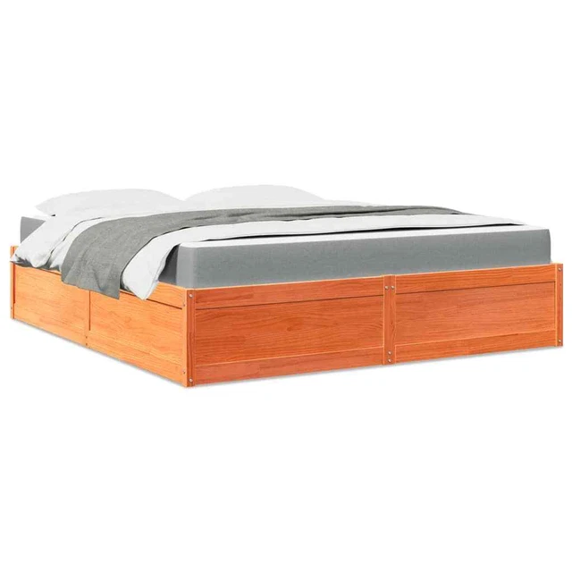 BED WITH Wax Brown 180 x 200 Solid Pine T4J1 £677.94 - PicClick UK