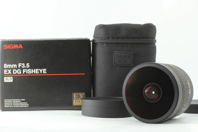 [Casi como nuevo en caja] Lente ojo de pez Sigma 8 mm f3,5 EX DG para Canon EF de JAPÓN