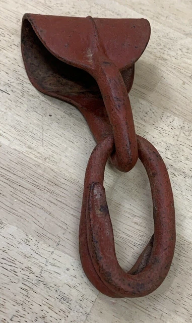 Very Old Rustic Hand Forged Primitive Loop Yolk Ox Farm Decor Red