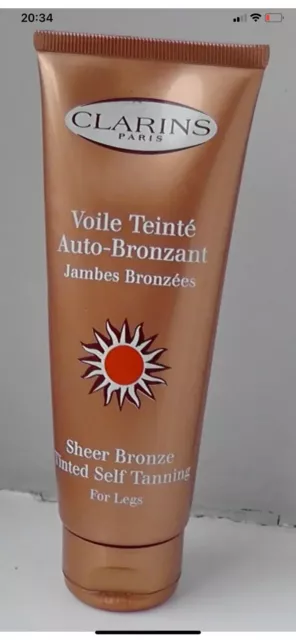 Clarins Sheer Bronze Tinted Self Tanning For Legs 125ml 4.4oz Fake Tan Used Once