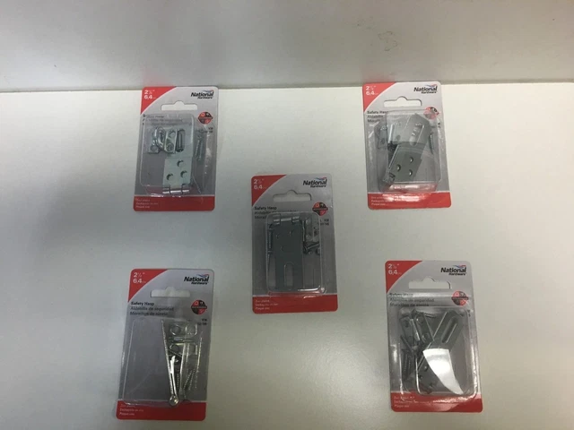 5) New 2 1/2 Stanley National Safety Hasp & Staple Zink Plated N102-145 Hardware