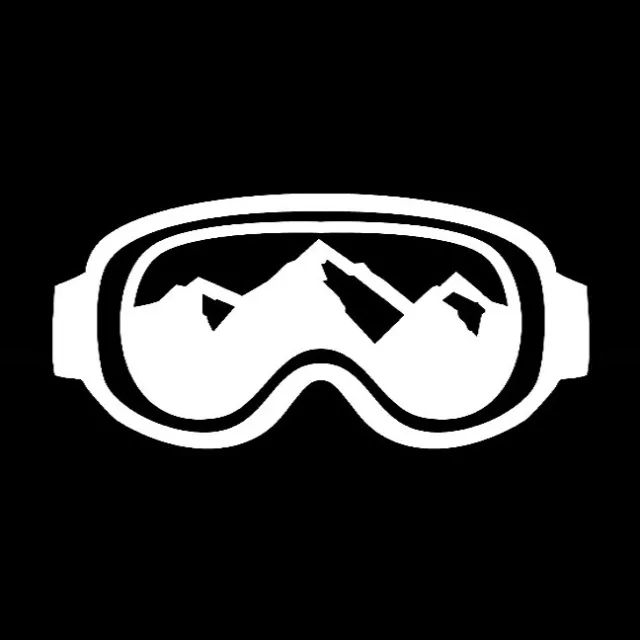 Ski Goggles vinyl sticker decal mountains snowboarding winter sports