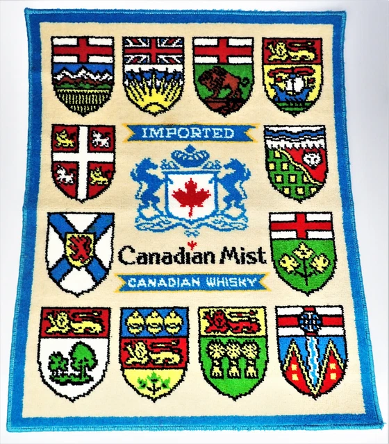 Canadian Mist Whiskey Rug 27x34 Shields Coat of Arms Logo Bar