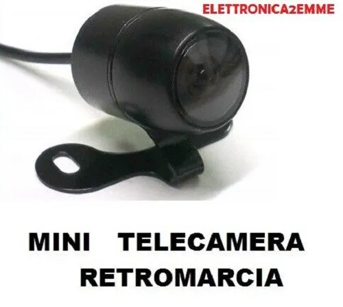 MICRO TELECAMERA PER RETROMARCIA CCD COLORI CON STAFFA x AUTO