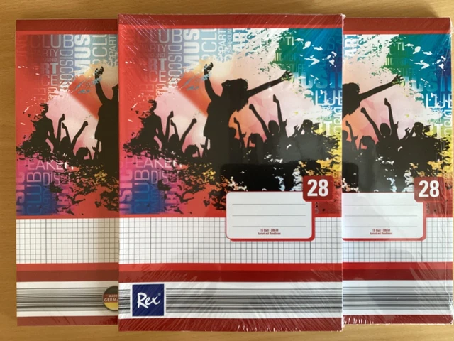 Schulhefte Hefte kariert mit Schattenrand 15 Stück Originalverpackt