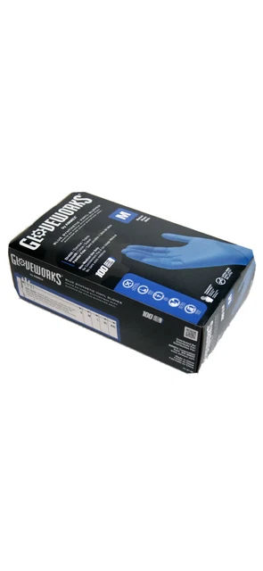Gloveworks Blue Synthetic Vinyl Gloves