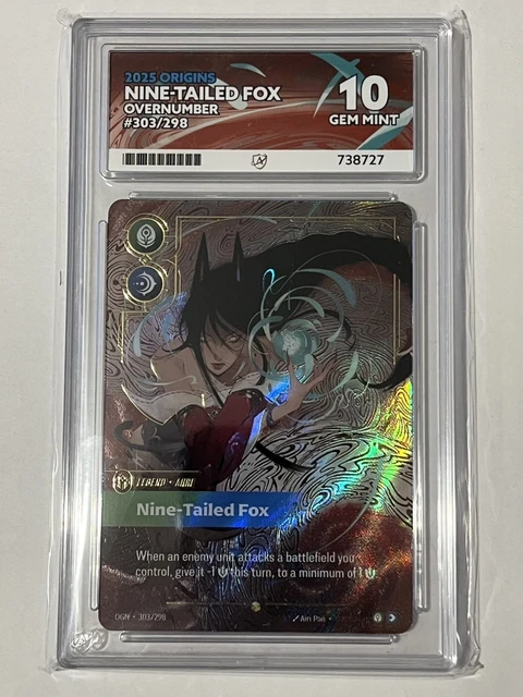 RIFTBOUND - ORIGINS Ahri Nine Tailed Fox (Overnumbered) 303/298: ACE 10 ...