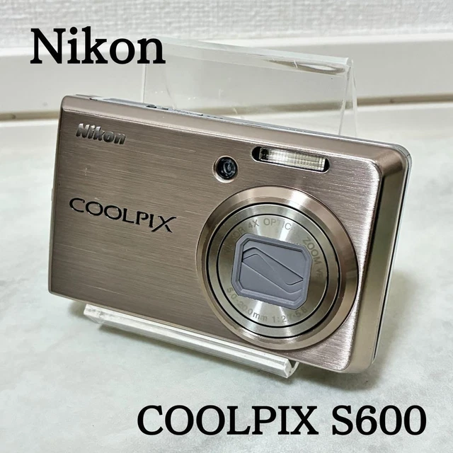NIKON COOLPIX S600 10.0MP Compact Digital Camera Pink Gold w/Box