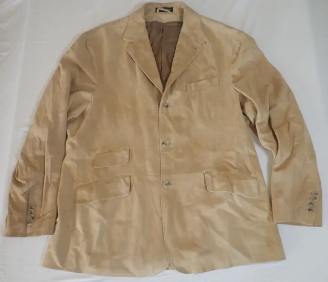 Ralph Lauren Polo Men's Xl Brown Suede Leather Blazer Sport Coat Jacket