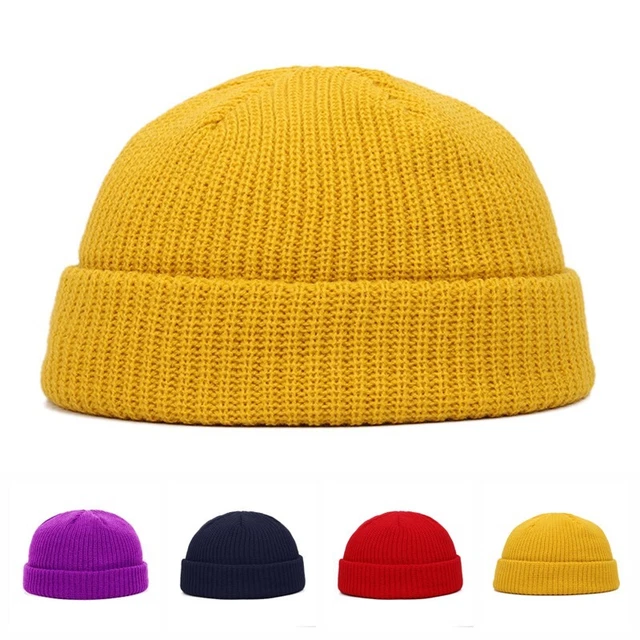 Stay Cozy and Fashionable with this Unisex Dome Knitted Hat Cap in Solid Color