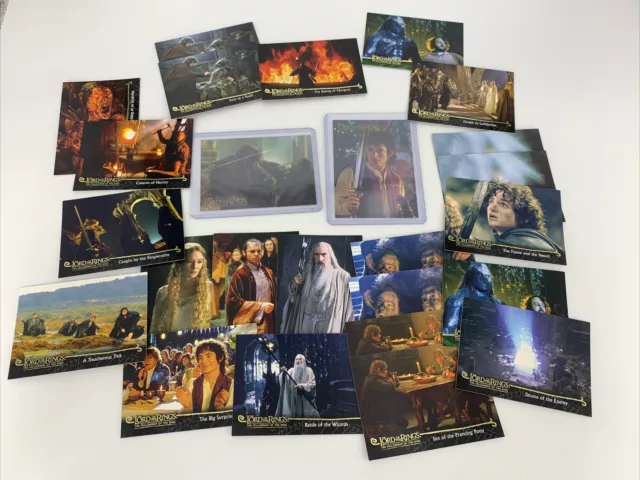 Topps 2001 Lord of the Rings Fellowship Movie  Trading Cards + Chase Cards
