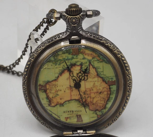 AUSTRALIA MAP POCKET Watch Quartz 16.19 PicClick