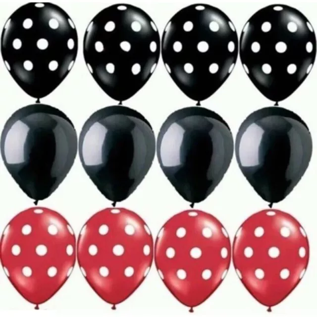 Polka dot balloons 12" latex helium baloons birthhday wedding party balloons UK