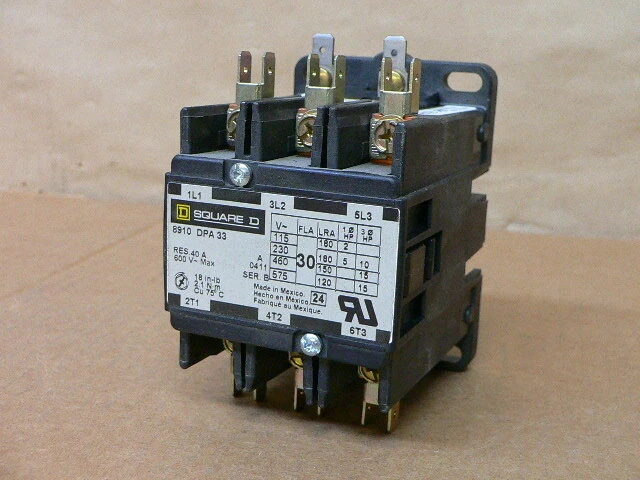 SQUARE D 8910DPA33V04 U 30A 600V 3P Coil277 VAC