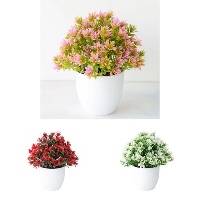Adorno floral artificial en maceta con molde de flores artificiales atractivo