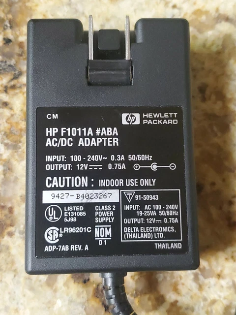 OEM HP F1011A Ac/Dc Adapter For Hp 100Lx 200Lx 300Lx Palmtop & Infrared ...