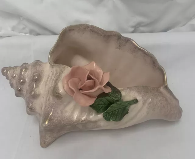 Ceramic Conch Shell Planter