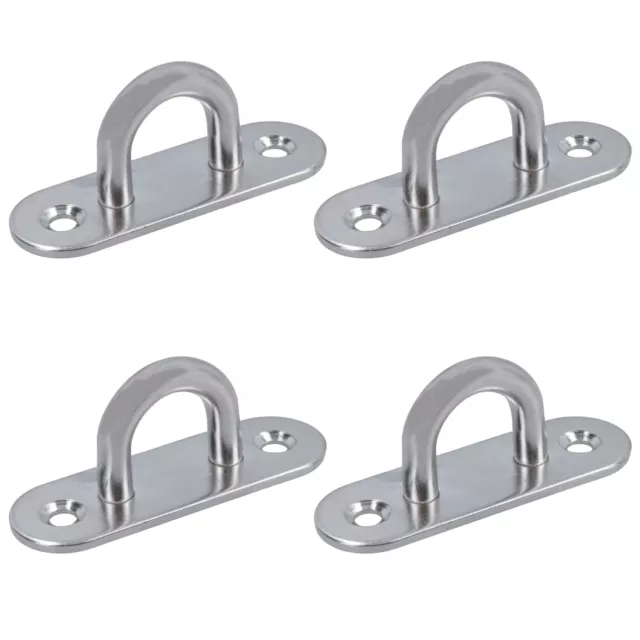 4 Pack 6mm Pad Eye Plate Tie Down Anchor Ring Stainless Steel A2