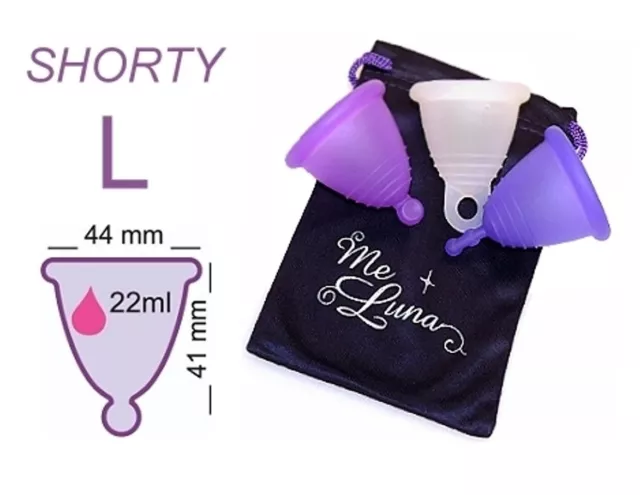 MeLuna SHORTY XL classic lila Menstruationstasse Menstruation Menstruationscup