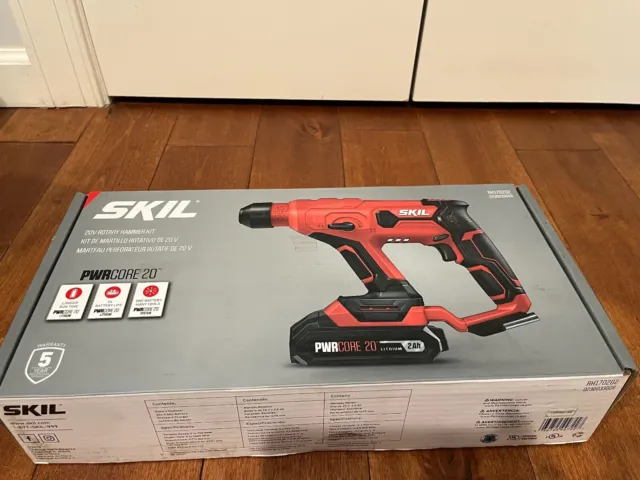 SKIL PWRCORE 20, 20V Rotary Hammer drill Kit,Tool, Battery & Charger