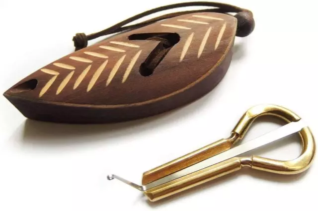 Jew'S Harp for Beginners: P.Potkin'S Komus +″Dark Leaf″ Wooden Case