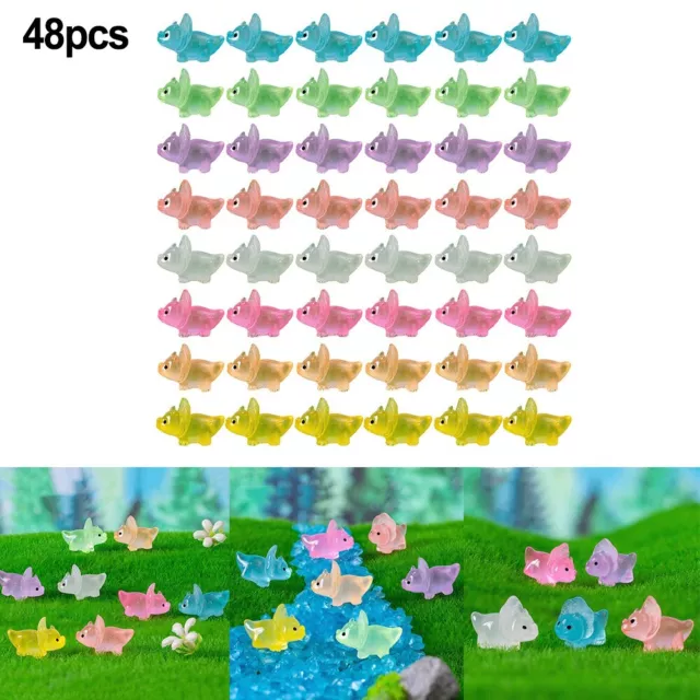Mini Resin Dinosaur Figures for Fish Tanks Micro Landscapes 48 Piece Set