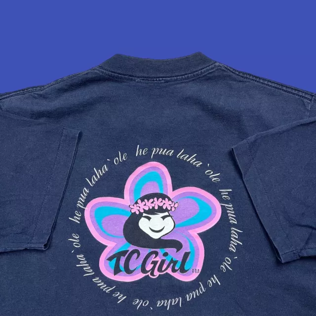 Vintage 80s 90s TC Surf Designs Girl Graphic Single Stitch T Shirt Size Medium