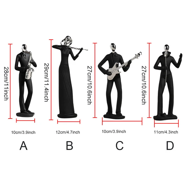 Home Decor Figure Crafts Bedroom Instrument Player Living Room Resin Figurine